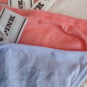 (2) Pairs -Victoria's Secret Pink Underwear - Coral and Lavender